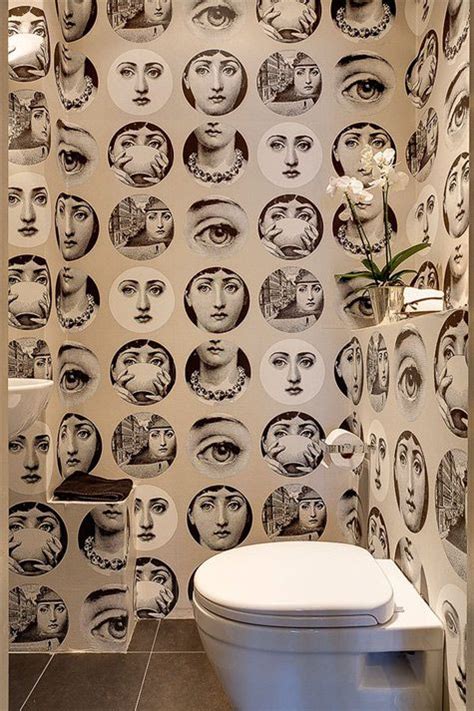 Fornasetti/wallpaper | Fornasetti wallpaper, Amazing bathrooms ...