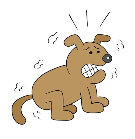 Cartoon dog is very scared, vector illustration 3692256 Vector Art at ...