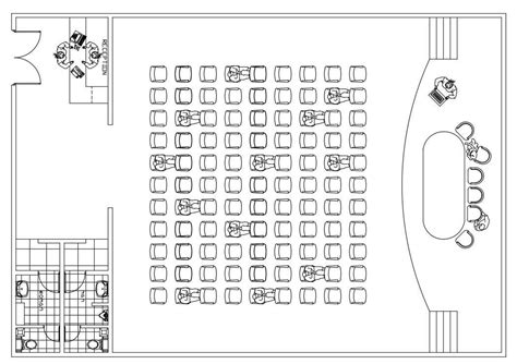 Conference Room Design Layout Plan. - Cadbull