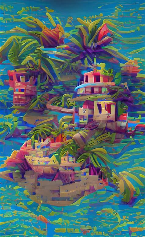 Tropical Abstract Island