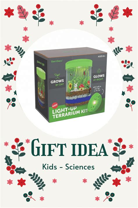 Light-up Terrarium Kit for Kids with LED Light on Lid - Science Kits for Boys & Girls ...