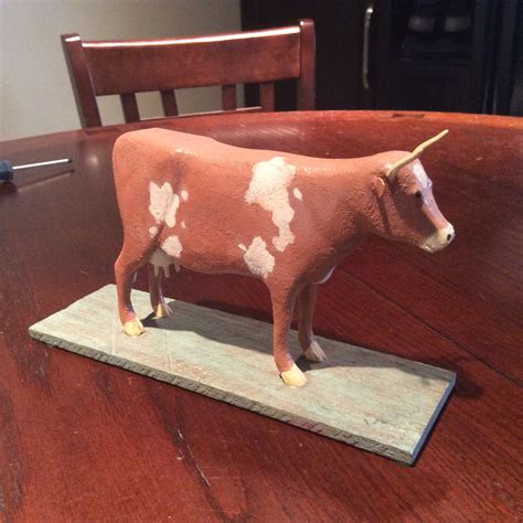 Folk art cow by Oshawa folk artist Ivan Law. | Folk art, Primitive folk art