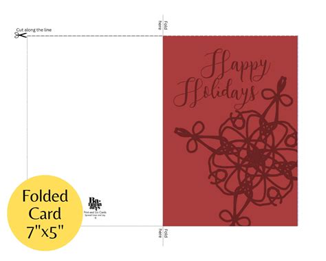 Printable Holiday Greeting Card Happy Holidays Merry - Etsy