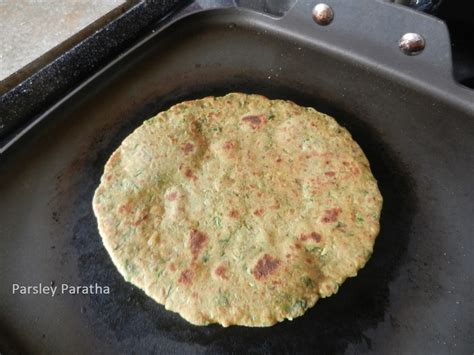 Sizzling Indian Recipes.....: Parsley paratha enriched with flaxseed powder and teff flour ...