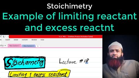 Example of limiting reactant and excess reactant, Stoichiometry ...