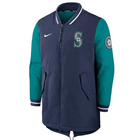 Navy Blue/Green Seattle Mariners Dugout Performance Jacket - Jackets ...