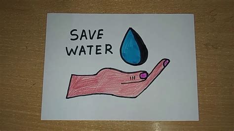 Save Water Easy Drawing Poster - In this video we are going to draw a save water poster drawing ...