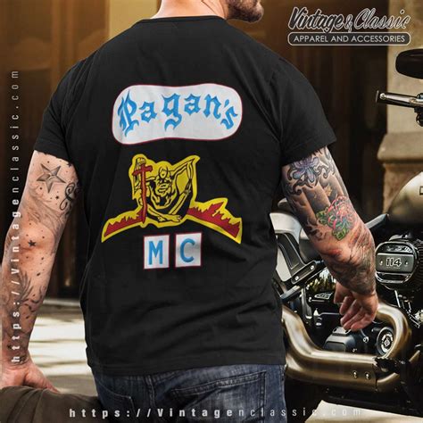 Pagans Motorcycle Club Big Logo Shirt - Vintagenclassic Tee