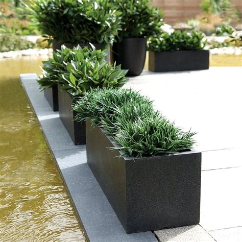 Modern Planters Outdoor, Contemporary Planters, Black Planters, Tall Planters, Outdoor Planters ...