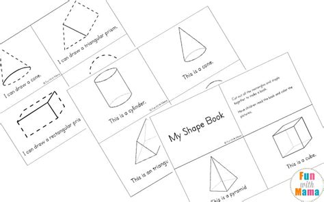 3D Shape Worksheets - Fun with Mama