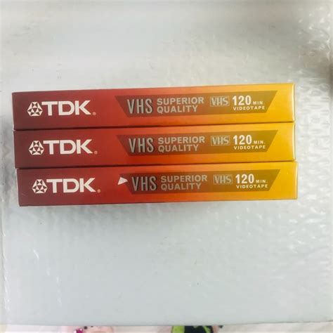 TDK | Other | Nwt Set Of 3 Tdk Vhs Tapes 2 Minute Each 6 Hours 2004 | Poshmark