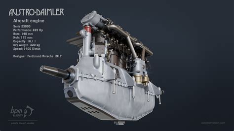 Austro Daimler aircraft engine - Finished Projects - Blender Artists ...