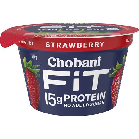 Chobani Fit Strawberry High Protein Greek Yogurt 170g | Woolworths