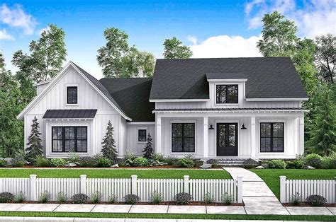 Budget Friendly Modern Farmhouse Plan with Bonus Room - 51762HZ ...