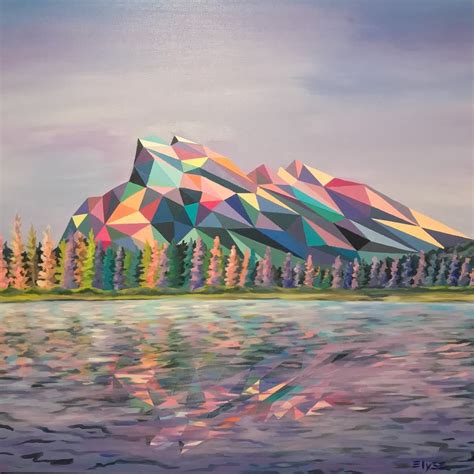 Canadian Artist Paints Famous Landscapes With Geometric Patterns | Polygon art, Landscape ...