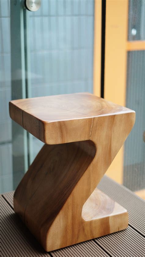 Suar wood Z stool - ComfyCozy - Chairs & Sofas | Pinkoi | Wood, Wood furniture design, Wood trunk