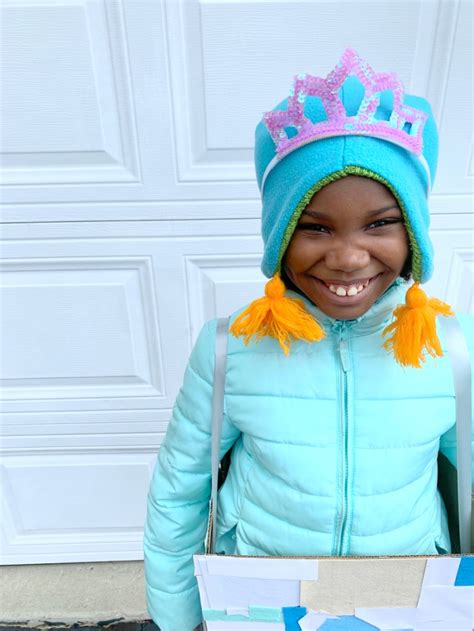 DIY Cardboard Ice Princess Costume - 4 Hats and Frugal