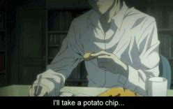 DeathNote potato chip gif... I lost it during this scene lol | Death note, Anime shows, Anime