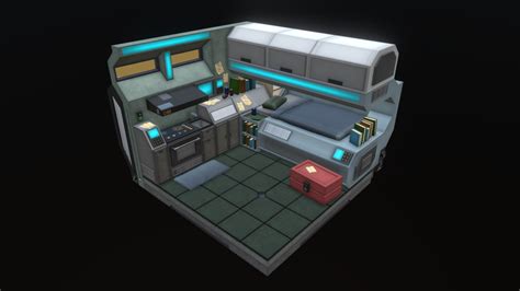 Futuristic Compact Room - Download Free 3D model by igor.tesV [f49b4d0 ...