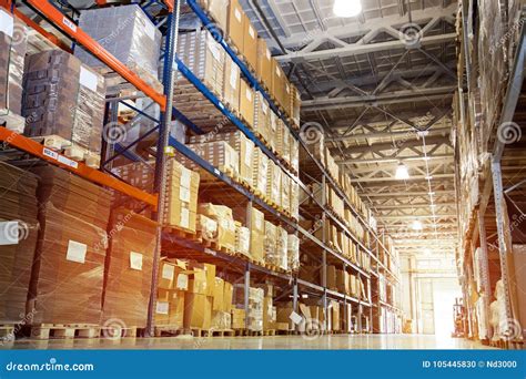 Interior of a Modern Warehouse Stock Photo - Image of large, inside: 105445830