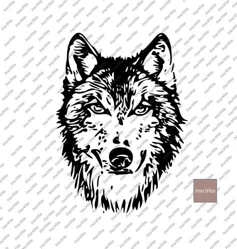 Wolf Svg Silhouette, Wolf Clipart, Wolf Head Svg, Wolf Vector, Wolf Cut ...