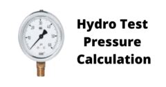 Hydro Static Pressure Calculation for Pressure Vessels and Piping