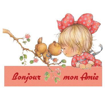 Création/animation d'Alice : bonjour mon amie - bonjour mon ami