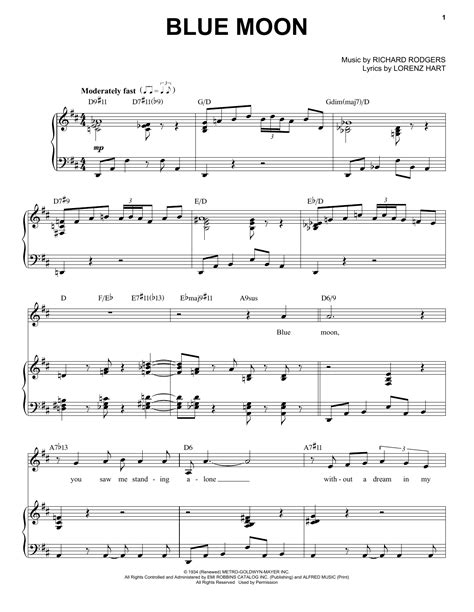 Blue Moon | Sheet Music Direct