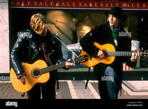 Buskers in Grafton Street Dublin Co Dublin Ireland M Short Stock Photo ...