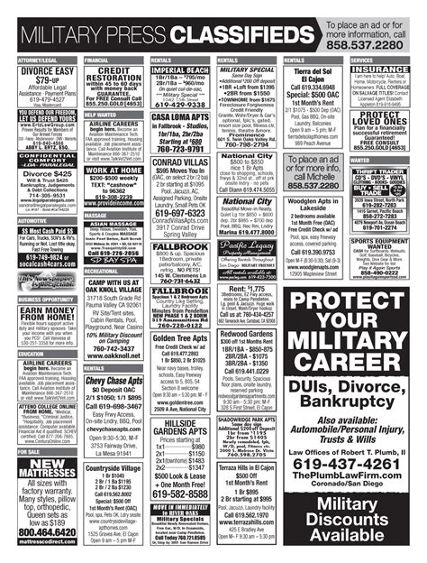 Classifieds | Military Press