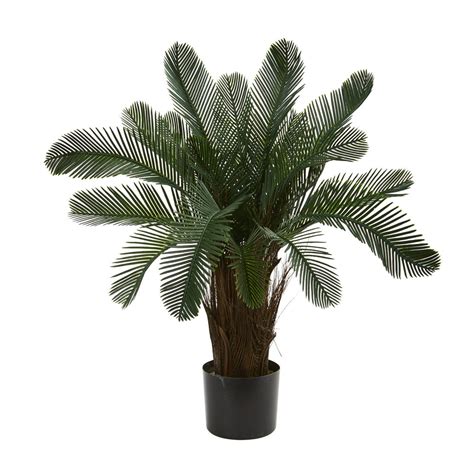 Nearly Natural 2 ft. Cycas Artificial Tree, UV Resistant (Indoor ...