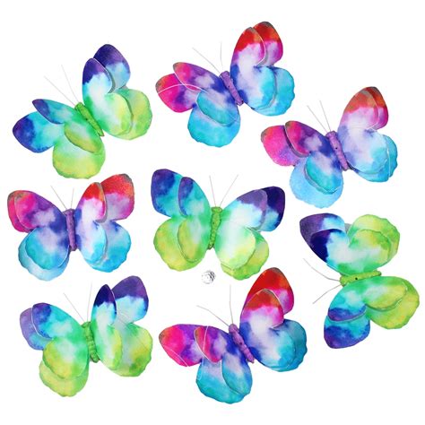 Watercolor Rainbow 3D Paper Butterfly Garland