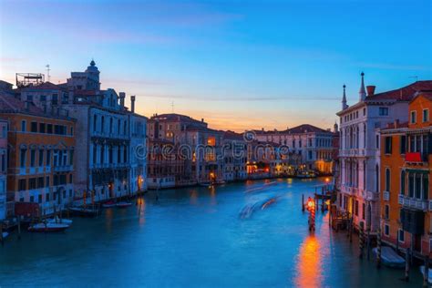 Grand Canal in Venice, Italy, at Night Stock Photo - Image of boat, tourist: 87906060