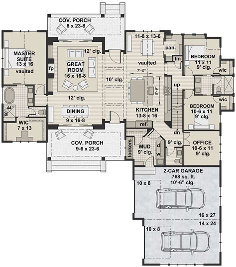 Modern Farmhouse Plan: 2,340 Square Feet, 3 Bedrooms, 2.5 Bathrooms ...