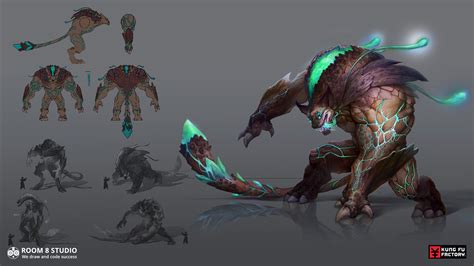 ArtStation - Desert Kaiju concept art, ROOM 8 STUDIO | Monster concept art, Creature concept art ...