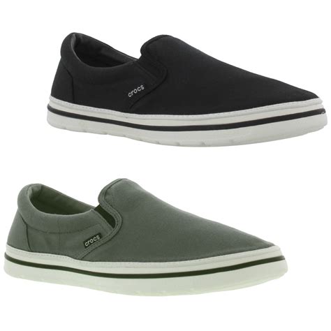 Crocs Norlin Slip On Mens Black Grey Canvas Shoes Trainers | eBay