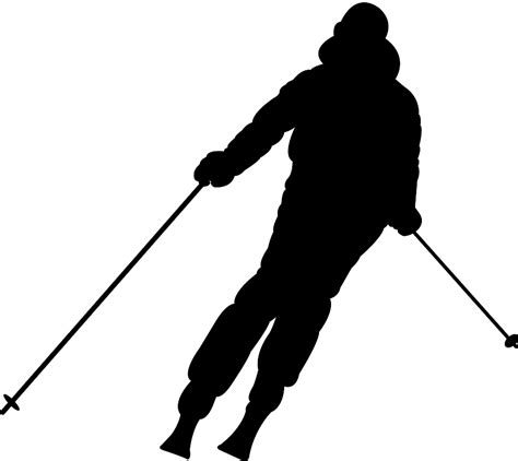 Cross Country Skier Silhouette | Free vector silhouettes