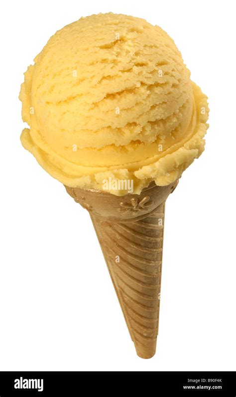 Vanilla ice cream cone Stock Photo - Alamy