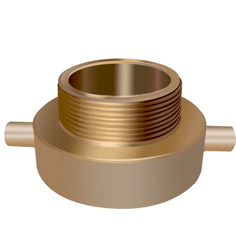 Buy Brass Fire Equipment 2-1/2" NST (NH) Female x 2" NPT Male Brass Fire Hose Hydrant Adapter ...