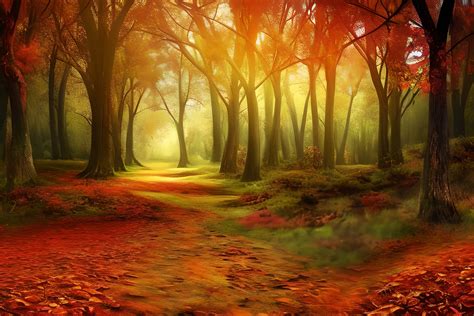 Autumn Forest Background Graphic by Craftable · Creative Fabrica