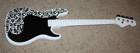 Creative Splatter: Black & White Bass Guitar