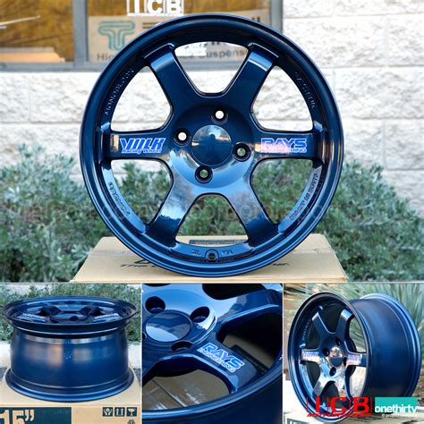 Rays Volk Racing TE37 Wheels 15X8 4X100 +35 Offset Mag Blue