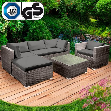 Polyrattan Gartenmöbelset JOY grau | brast24.de