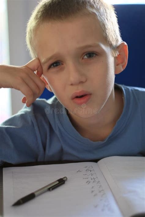 Boy Learning To Write Numbers in Primary Class Stock Image - Image of education, student: 6081121