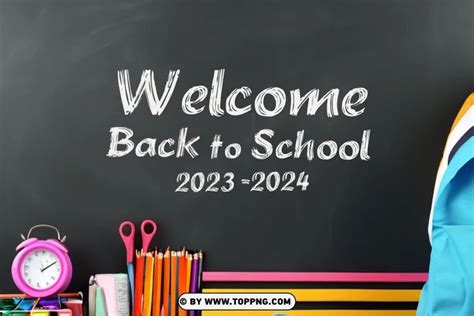 HD Realistic Back To School Background With School Supplies png - Free PNG Images in 2023 | Back ...