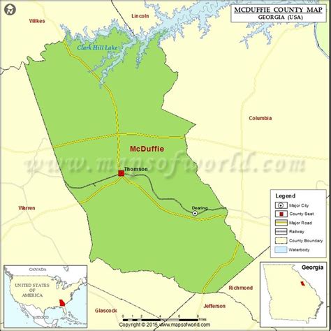 McDuffie County Map, Map of McDuffie County Georgia di 2024