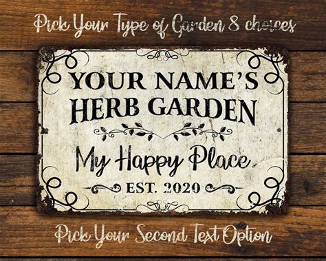 Custom Rustic Metal Garden Sign - Etsy