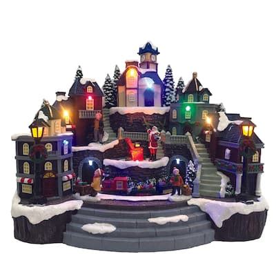 Animated Christmas Village - Village with Train & Santa - Bed Bath & Beyond - 36537240