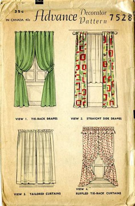 Curtain Sewing Patterns Vintage Pattern Warehouse Vintage Sewing Patterns Vintage Fashion ...