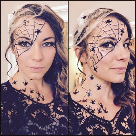 Spider web makeup. Halloween makeup. Easy last minute DIY costume. | Halloween makeup scary ...